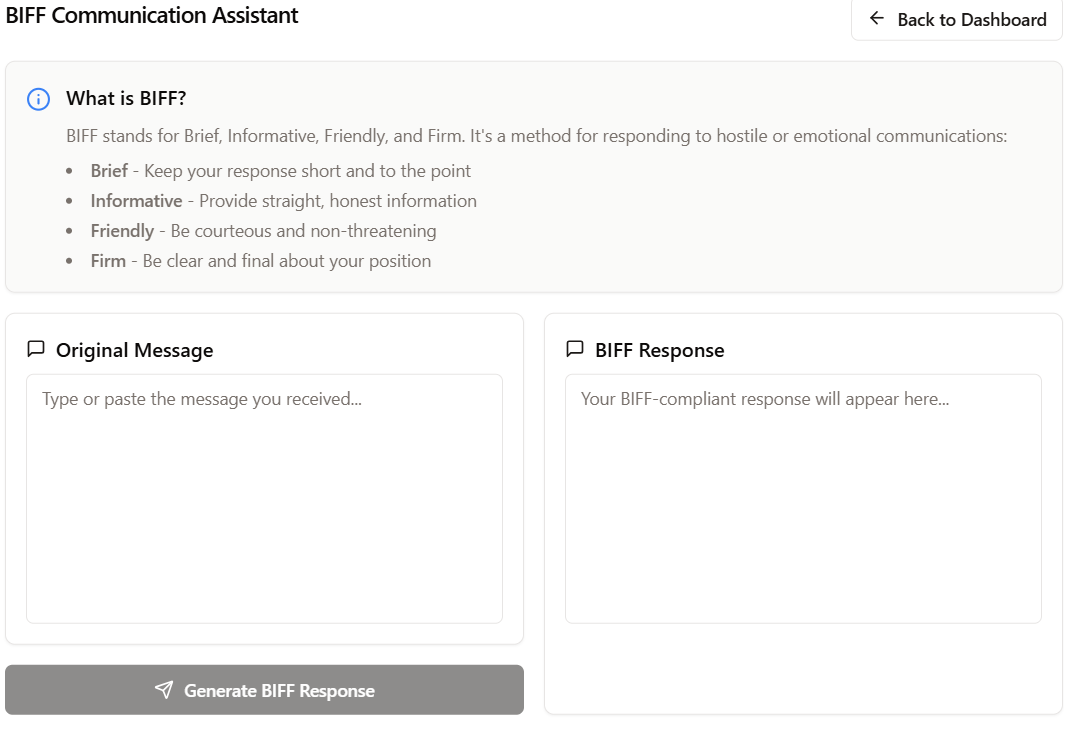 Secure BIFF Message Communicator